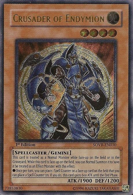 1st Edition, Gemini Monster, Light, Spellcaster, Stardust Overdrive, Ultimate Rare, Unlimited Crusader of Endymion [SOVR-EN030] Ultimate Rare - Trading Card World
