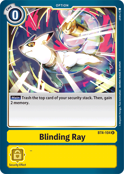 BT4-104, Great Legend, Option, Rare, Yellow Blinding Ray [BT4-104] [Great Legend] - Trading Card World