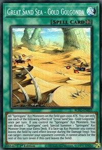 1st Edition, Blazing Vortex, Field Spell, Spell, Super Rare Great Sand Sea - Gold Golgonda [BLVO-EN055] Super Rare - Trading Card World
