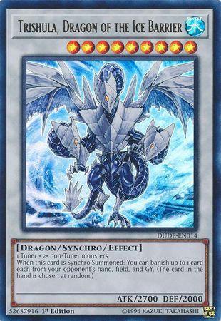 1st Edition, Dragon, Duel Devastator, Synchro/Effect Monster, Ultra Rare, Water Trishula, Dragon of the Ice Barrier [DUDE-EN014] Ultra Rare - Trading Card World