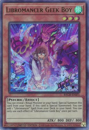Battle of Chaos, Effect Monster, Limited, Psychic, Ultra Rare, Wind Libromancer Geek Boy [BACH-ENSP1] Ultra Rare - Trading Card World