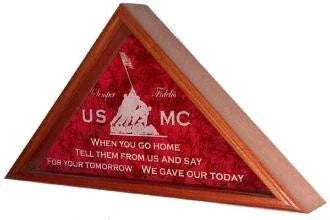 Laser Engraved Flag Display Case- Flag Case.