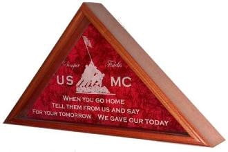 Marine Corps Gifts, Marine Corps Flag Cases, Marine Corp Gift - Cherry