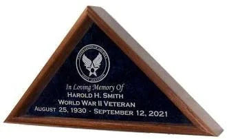 Flag Display Case Air Force, Mahogany Material