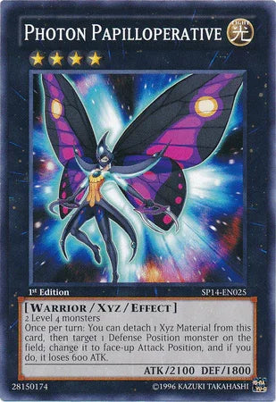 1st Edition, Common, Light, Star Pack 2014, Warrior, Xyz/Effect Monster Photon Papilloperative [SP14-EN025] Common - Trading Card World