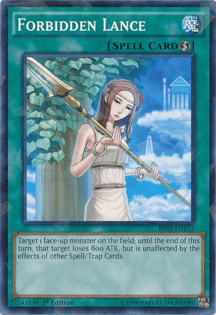 1st Edition, Battle Pack 3: Monster League, Quick Play Spell, Shatterfoil Rare, Spell Forbidden Lance [BP03-EN172] Shatterfoil Rare - Trading Card World