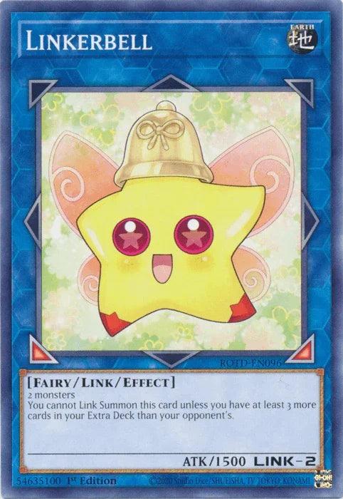 1st Edition, Common, Earth, Fairy, Link/Effect Monster, Rise of the Duelist Linkerbell [ROTD-EN096] Common - Trading Card World
