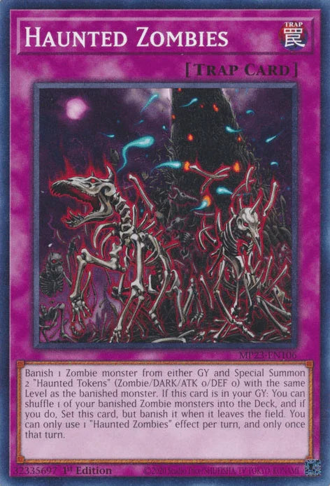 1st Edition, Common, Dueling Heroes Collectors Tin - Mega Pack (25th Anniversary Edition), Normal Trap, Trap Haunted Zombies [MP23-EN106] Common - Trading Card World