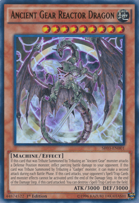 1st Edition, Earth, Effect Monster, Machine, Structure Deck: Machine Reactor, Ultra Rare, Unlimited Ancient Gear Reactor Dragon [SR03-EN001] Ultra Rare - Trading Card World