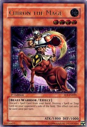 1st Edition, Beast-Warrior, Earth, Effect Monster, Flaming Eternity, Ultimate Rare, Unlimited Chiron the Mage [FET-EN021] Ultimate Rare - Trading Card World