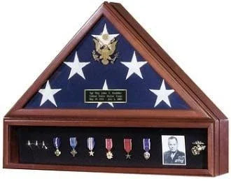 Flag and Medal Display Cases - High Quality Cherry Case