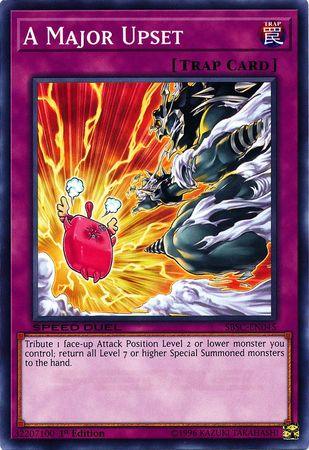 1st Edition, Common, Normal Trap, Speed Duel: Scars of Battle, Trap A Major Upset [SBSC-EN045] Common - Trading Card World