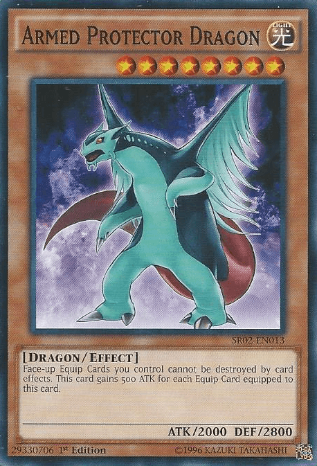 1st Edition, Common, Dragon, Effect Monster, Light, Structure Deck: Rise of the True Dragons Armed Protector Dragon [SR02-EN013] Common - Trading Card World
