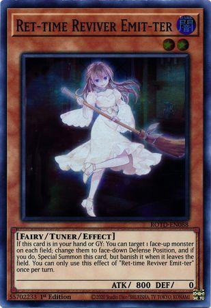 1st Edition, Dark, Fairy, Rise of the Duelist, Super Rare, Tuner/Effect Monster Ret-time Reviver Emit-ter [ROTD-EN088] Super Rare - Trading Card World