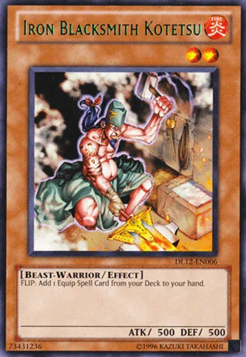 Beast-Warrior, Duelist League Promo, Effect Monster, Fire, Rare, Unlimited Iron Blacksmith Kotetsu (Green) [DL12-EN006] Rare - Trading Card World