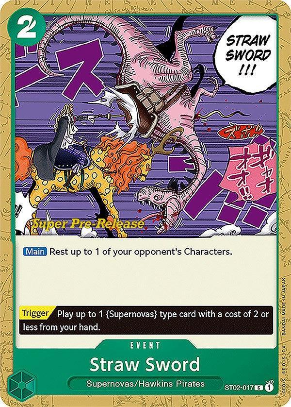 Common, Event, Hawkins Pirates, Starter Decks, Super Pre-Release Starter Deck: Worst Generation, Supernovas Straw Sword [Super Pre-Release Starter Deck: Worst Generation] - Trading Card World