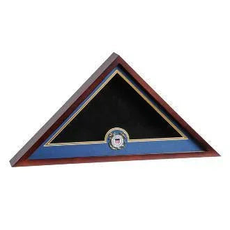Mahogany Wood Flag Display Case.