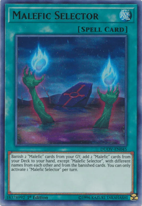 1st Edition, Duel Overload, Normal Spell, Spell, Ultra Rare Malefic Selector [DUOV-EN045] Ultra Rare - Trading Card World