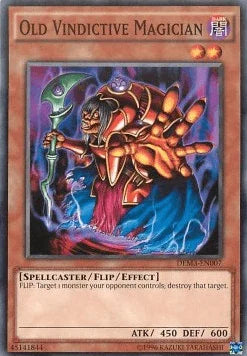Common, Dark, Demo Deck 2016, Flip/Effect Monster, Spellcaster, Unlimited Old Vindictive Magician [DEM3-EN007] Common - Trading Card World
