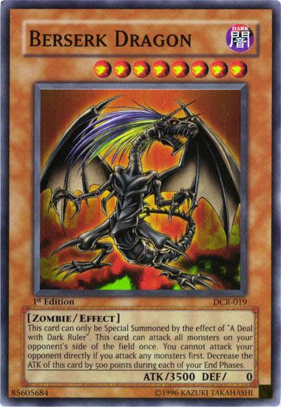 1st Edition, Dark, Dark Crisis, Effect Monster, Super Rare, Unlimited, Zombie Berserk Dragon [DCR-019] Super Rare - Trading Card World