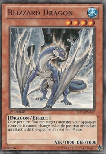 1st Edition, Battle Pack: Epic Dawn, Dragon, Effect Monster, Starfoil Rare, Unlimited, Water Blizzard Dragon [BP01-EN147] Starfoil Rare - Trading Card World