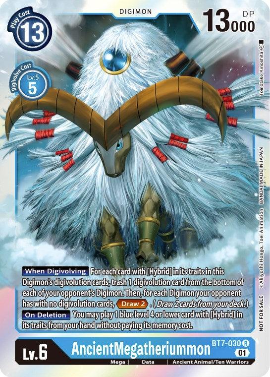 Ancient Animal/Ten Warriors, Blue, BT7-030, Data, Digimon, Mega, Next Adventure Promos, Promo AncientMegatheriummon [BT7-030] (Event Pack 3) [Next Adventure Promos] - Trading Card World