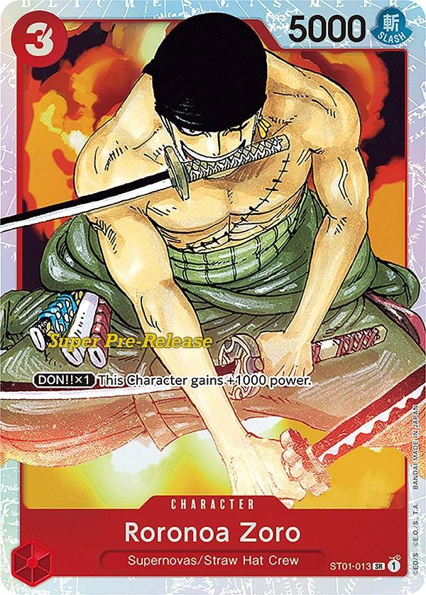 Character, Starter Decks, Straw Hat Crew, Super Pre-Release Starter Deck: Straw Hat Crew, Super Rare, Supernovas Roronoa Zoro [Super Pre-Release Starter Deck: Straw Hat Crew] - Trading Card World
