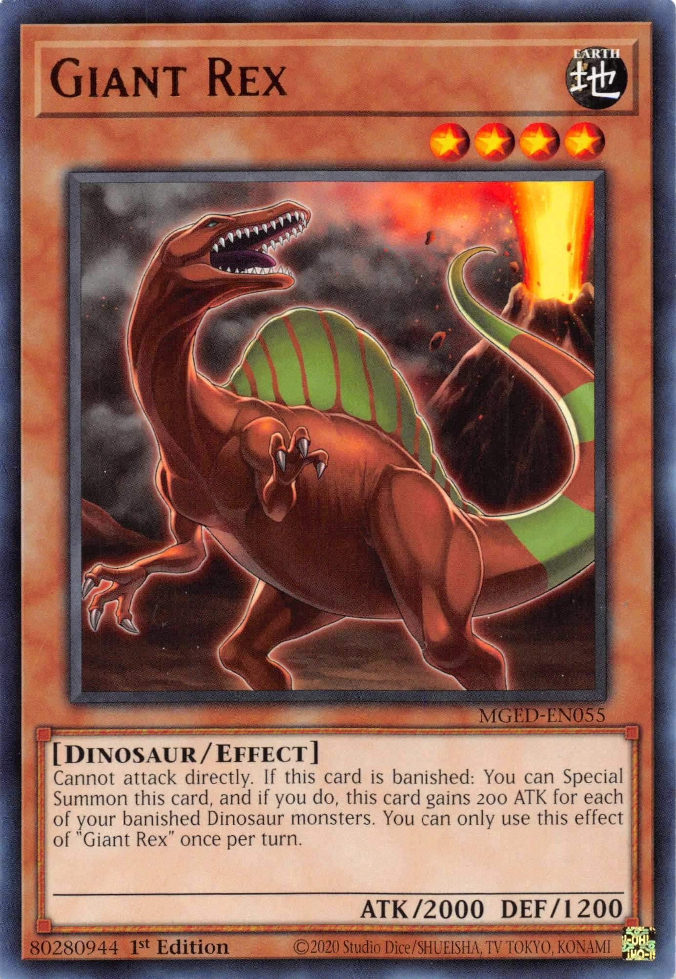 1st Edition, Dinosaur, Earth, Effect Monster, Maximum Gold: El Dorado, Rare Giant Rex [MGED-EN055] Rare - Trading Card World