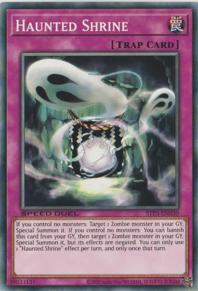 Common, Normal Trap, Speed Duel: Tournament Pack 3, Trap, Unlimited Haunted Shrine [STP3-EN030] Common - Trading Card World