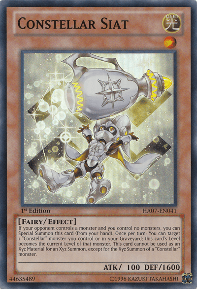 1st Edition, Effect Monster, Fairy, Hidden Arsenal 7: Knight of Stars, Light, Super Rare, Unlimited Constellar Siat [HA07-EN041] Super Rare - Trading Card World