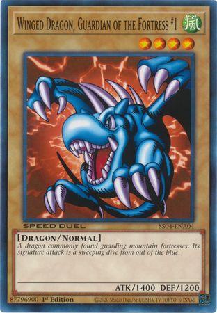 1st Edition, Common, Dragon, Normal Monster, Speed Duel: Match of the Millennium, Wind Winged Dragon, Guardian of the Fortress #1 [SS04-ENA04] Common - Trading Card World
