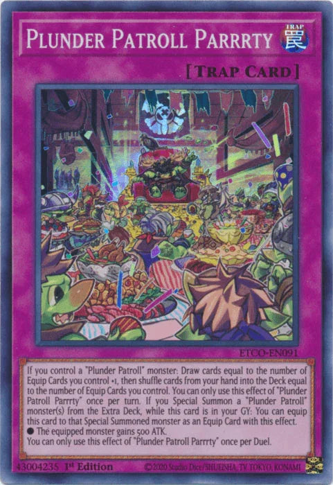 1st Edition, Eternity Code, Normal Trap, Super Rare, Trap Plunder Patroll Parrrty [ETCO-EN091] Super Rare - Trading Card World
