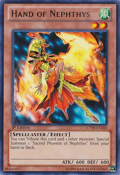 1st Edition, Effect Monster, Legendary Collection 3: Yugi's World, Rare, Spellcaster, Unlimited, Wind Hand of Nephthys [LCYW-EN260] Rare - Trading Card World