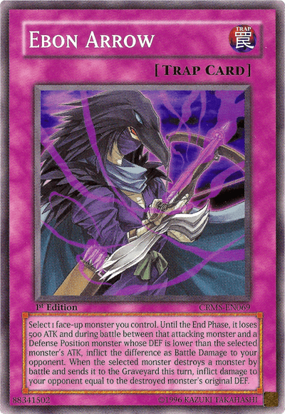 1st Edition, Common, Crimson Crisis, Normal Trap, Trap, Unlimited Ebon Arrow [CRMS-EN069] Common - Trading Card World