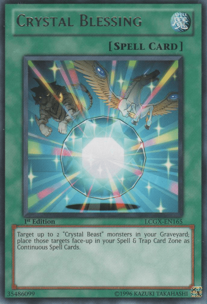 1st Edition, Legendary Collection 2, Normal Spell, Rare, Spell, Unlimited Crystal Blessing [LCGX-EN165] Rare - Trading Card World