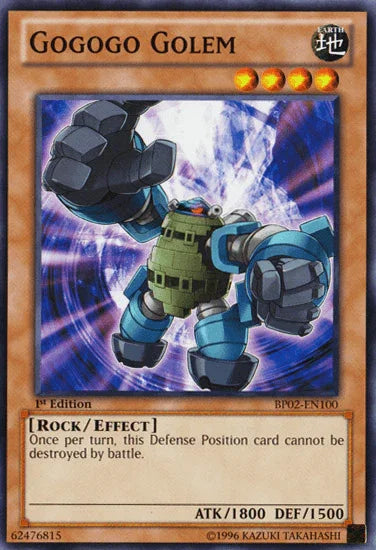 1st Edition, Battle Pack 2: War of the Giants, Common, Earth, Effect Monster, Rock, Unlimited Gogogo Golem [BP02-EN100] Common - Trading Card World