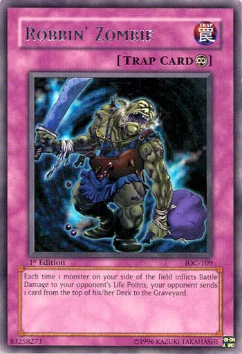 1st Edition, Continuous Trap, Invasion of Chaos, Rare, Trap, Unlimited Robbin' Zombie [IOC-109] Rare - Trading Card World