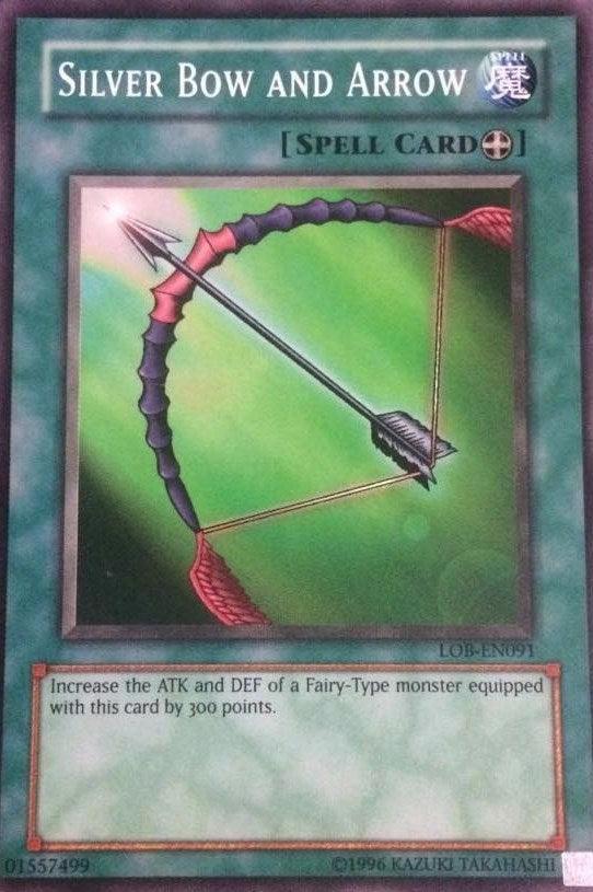 Common, Equip Spell, Spell, The Legend of Blue Eyes White Dragon, Unlimited Silver Bow and Arrow [LOB-EN091] Common - Trading Card World
