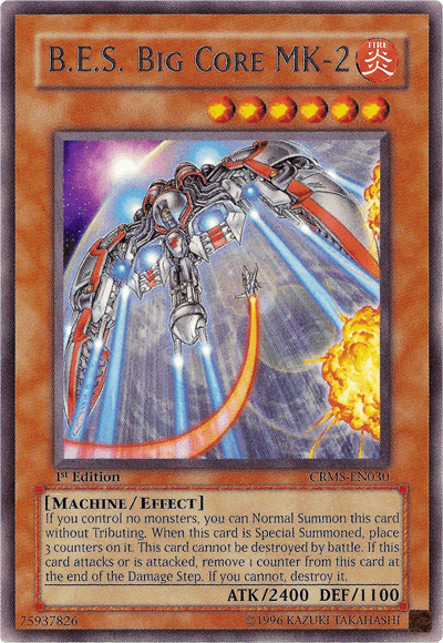 1st Edition, Crimson Crisis, Effect Monster, Fire, Machine, Rare, Unlimited B.E.S. Big Core MK-2 [CRMS-EN030] Rare - Trading Card World
