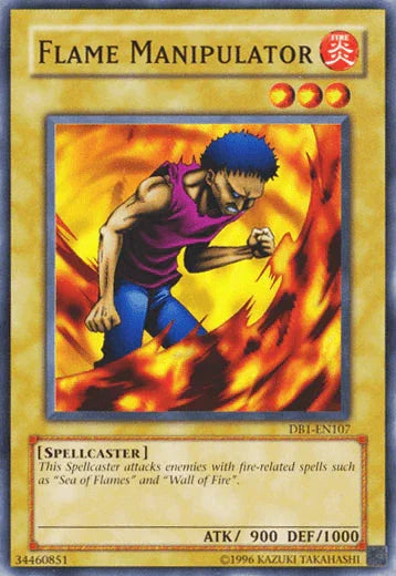 Common, Dark Beginning 1, Fire, Normal Monster, Spellcaster, Unlimited Flame Manipulator [DB1-EN107] Common - Trading Card World