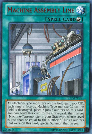Continuous Spell, Duelist League Promo, Rare, Spell, Unlimited Machine Assembly Line (Red) [DL16-EN014] Rare - Trading Card World