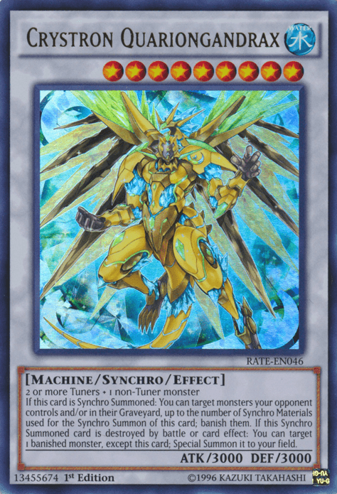 1st Edition, Machine, Raging Tempest, Synchro/Effect Monster, Ultra Rare, Unlimited, Water Crystron Quariongandrax [RATE-EN046] Ultra Rare - Trading Card World