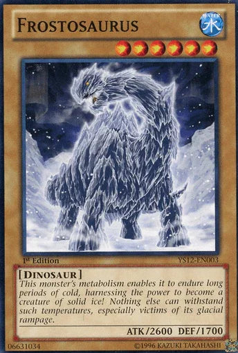 1st Edition, Common, Dinosaur, Normal Monster, Starter Deck: Xyz Symphony, Water Frostosaurus [YS12-EN003] Common - Trading Card World