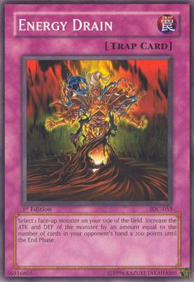 1st Edition, Common, Invasion of Chaos, Normal Trap, Trap, Unlimited Energy Drain [IOC-055] Common - Trading Card World