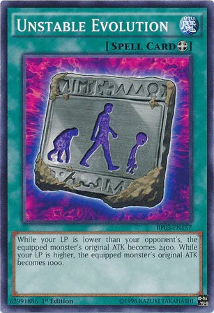 1st Edition, Battle Pack 3: Monster League, Common, Equip Spell, Spell Unstable Evolution [BP03-EN157] Common - Trading Card World