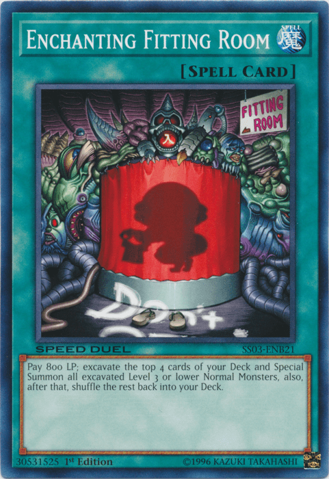 1st Edition, Common, Normal Spell, Speed Duel: Ultimate Predators, Spell Enchanting Fitting Room [SS03-ENB21] Common - Trading Card World