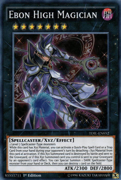 1st Edition, Dark, Spellcaster, Super Rare, The Dark Illusion, Unlimited, Xyz/Effect Monster Ebon High Magician [TDIL-EN052] Super Rare - Trading Card World