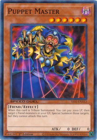 1st Edition, Common, Dark, Effect Monster, Fiend, Speed Duel: Twisted Nightmares Puppet Master [SS05-ENA12] Common - Trading Card World