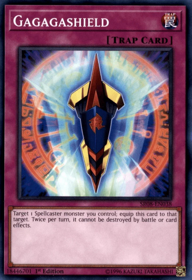 1st Edition, Common, Normal Trap, Structure Deck: Order of the Spellcasters, Trap Gagagashield [SR08-EN038] Common - Trading Card World