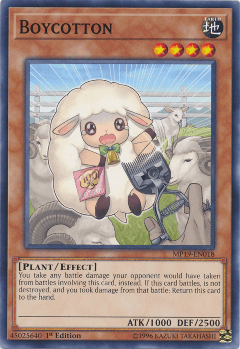 1st Edition, 2019 Gold Sarcophagus Tin Mega Pack, Common, Earth, Effect Monster, Plant, Unlimited Boycotton [MP19-EN018] Common - Trading Card World